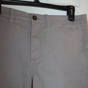 Flag & Anthem Shorts Gray Chino Stretch Cotton Casual | Boys Sz 18